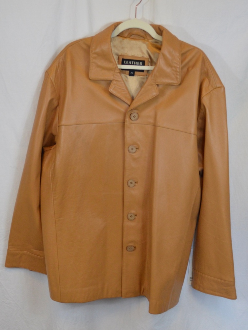 NWT Vintage Leather Limited Honey Car Coat Jacket Size XL